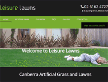 Tablet Screenshot of leisurelawns.com.au